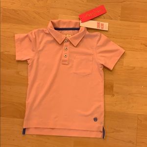 NWT Boys Polo Pink Tropic Small